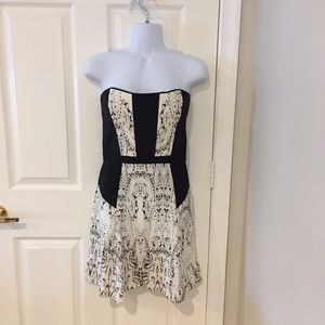 Black & White Silk Parker Dress